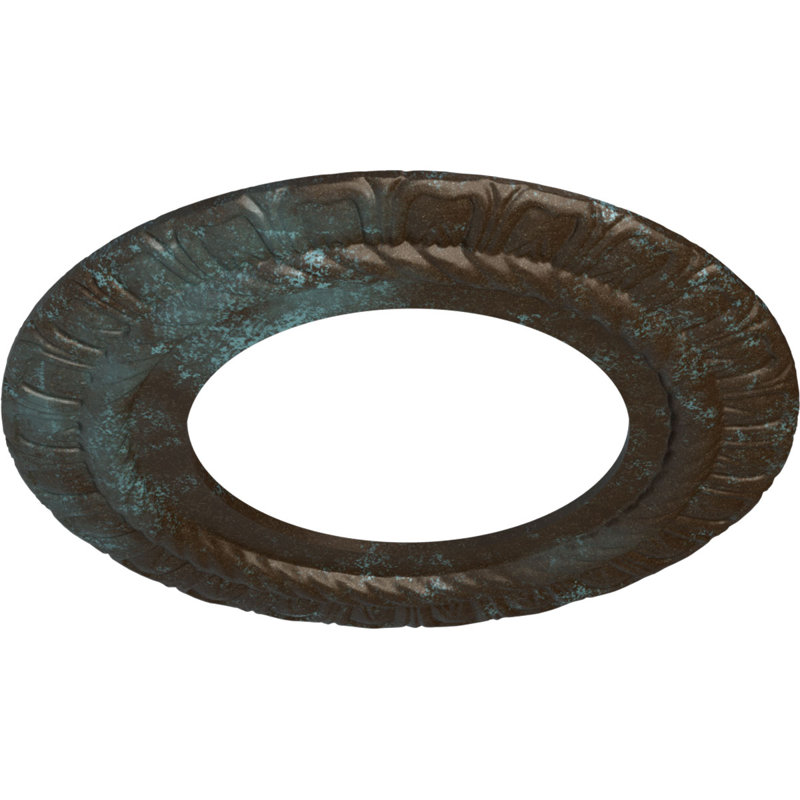 Petit médaillon de plafond Endurathane, Alexandrie, Patine bleue bronze