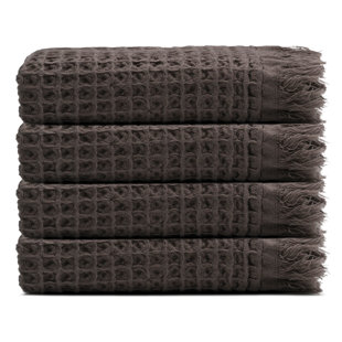 Waffle Turkish Cotton Kitchen & Guest Towel Set of 4