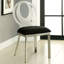 Ensemble de 2 chaises d'appoint en microfibre et en métal au fini argent et noir
