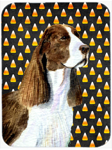 Planche à découper en verre caroline trésors springer épagneul Halloween Candy Corn