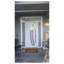 Porte d'entrée extérieure avant prémontée en métal, double porte Deux 6500, émail blanc, verre dépoli, style moderne peint, ouverture intérieure gauche, 72 x 80-95265588-95265590