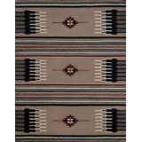 Mesa Hand Knotted Wool Southwestern Area Rug in Chocolate/Red
