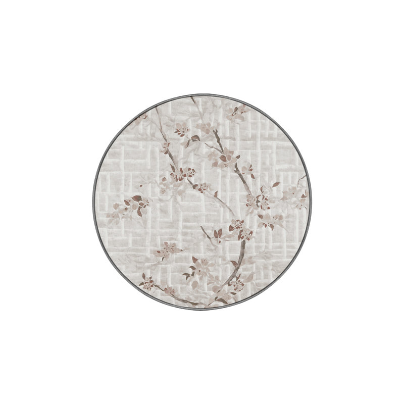 Silky Soft Plush Gray Area Rug, Round 7'