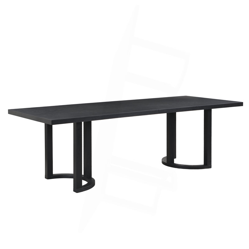 Dining Table, Brings Sleek & Modern Update To Home, Black, 30" H x 95" L x 39" W