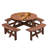 8-Person Durable Wooden Picnic Table With Built-In Benches - Perfect For Outdoor Camping & Garden Dining