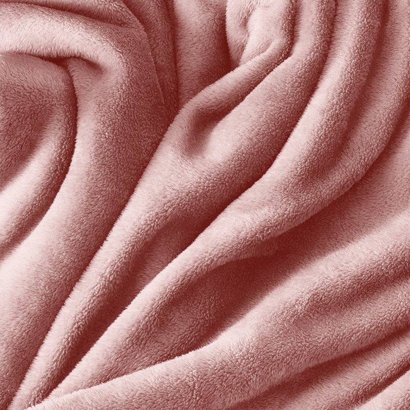 Makilah Sherpa Fleece Fur Blanket for Bed, Sofa Throw Soft all seasons , Pink, 240cm H x 200cm W