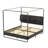 Upholstered Metal Canopy Bed-856990018-862300148