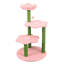 Arbre à chat rose en forme de fleur: tour à chat à plusieurs niveaux de 40 po avec perchoir amovible et poteaux à griffer en sisal-411741300