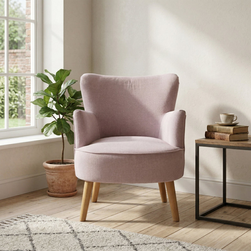 Acevedo Oak Tub Chair, Violet