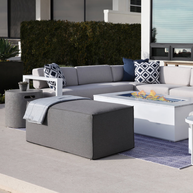 Bazaar Outdoor Ottoman with Sunbrella Cushions