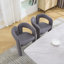 Ensemble de 2 fauteuils d'appoint / de salle à manger / de barils en tissu de velours de conception contemporaine (Teddy gris)-233568828