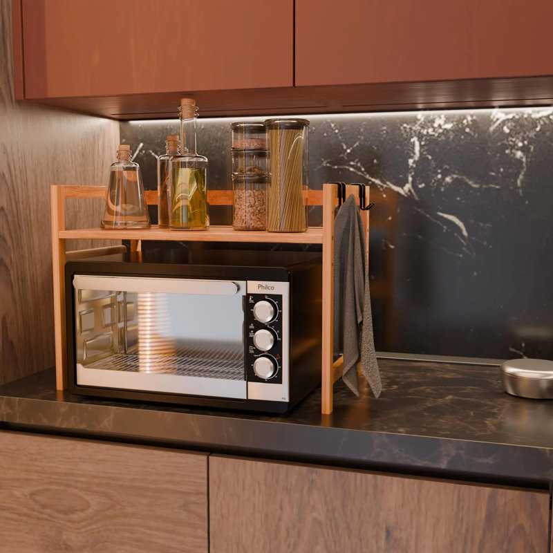 Saverah 42cm Kitchen Pantry-countertop_shelf-kitchen accessories-microwave shelf-spice rack-spice organiser-chopping board stand-microwave stand