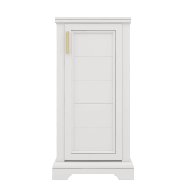 Meuble-lavabo de 16 po avec lavabo intégré avec tablettes réglables et portes à fermeture en douceur
