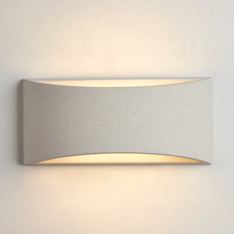 Abbaigh Ceramic Flush Mounted Sconce, 14cm H x 30cm W x 10cm D