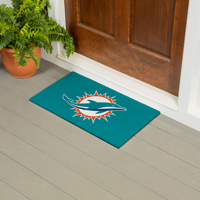 Tapis polychrome en PVC, 16 po x 28 po, Miami Dolphins