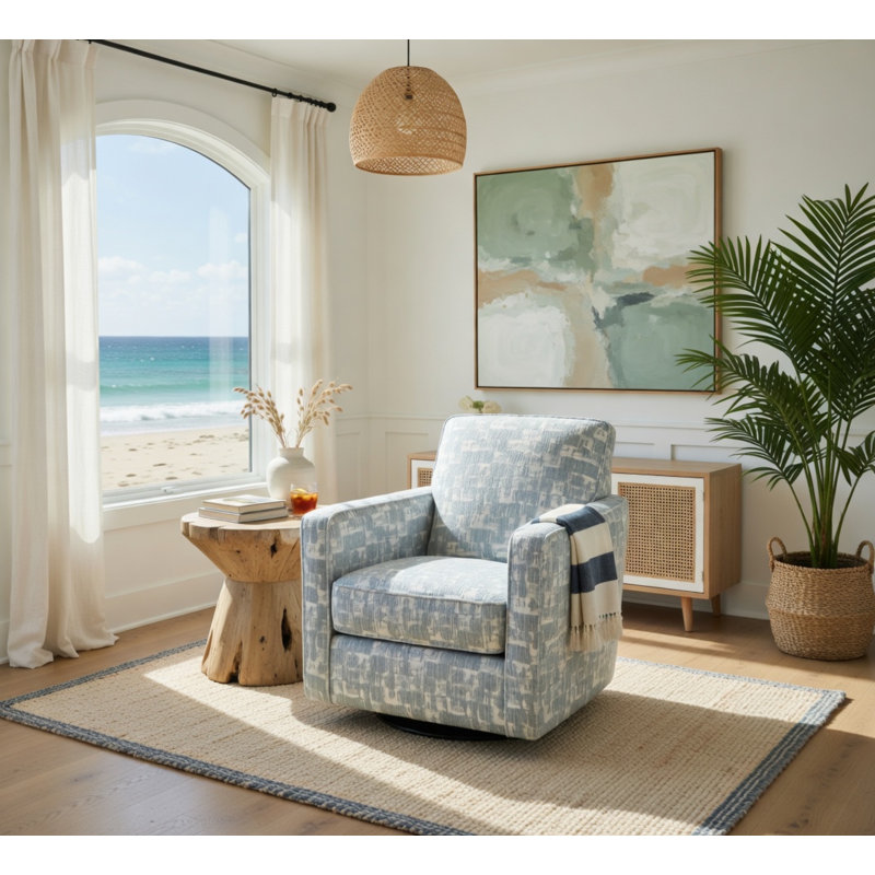Fauteuil coulissant et pivotant Fillmore Chambray