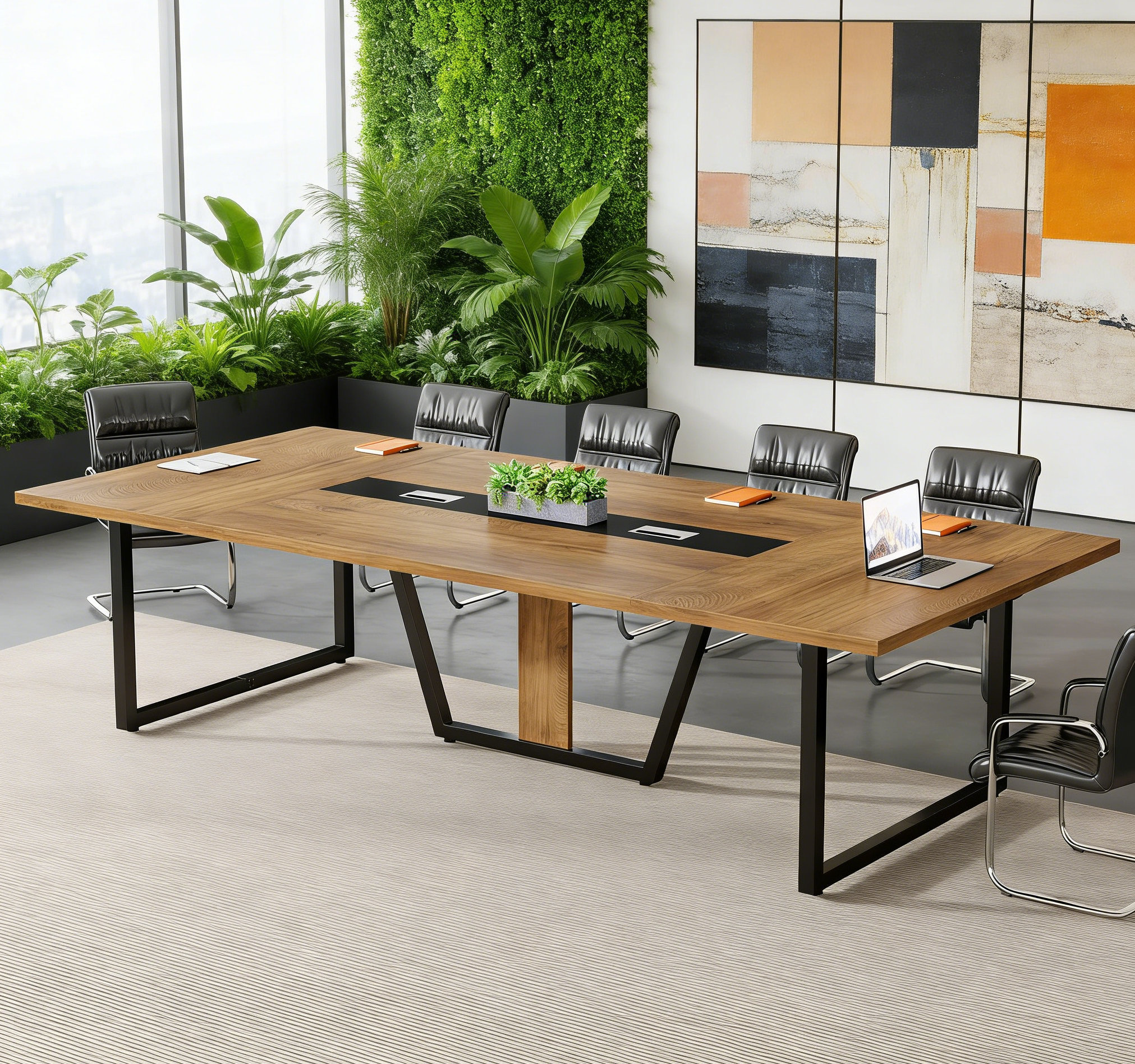 Millwood Pines Anoush Rectangular Conference Table & Reviews | Wayfair