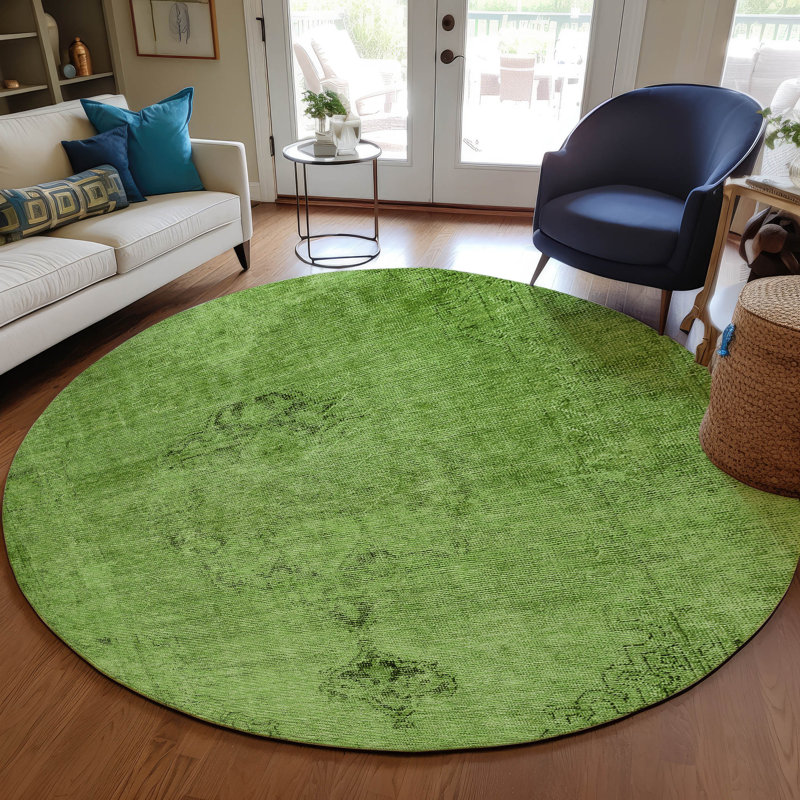 Washable Indoor / Outdoor Rug, Round 8'