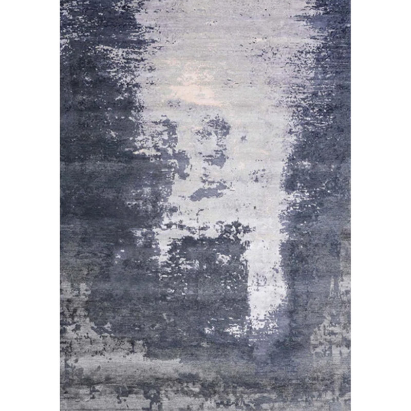 Tapis gris anthracite / gris tissé à la main de haute qualité