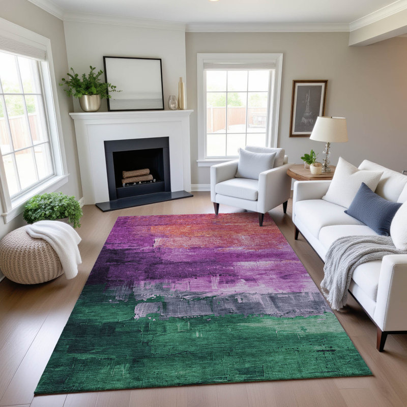 Premium Machine Washable Elize AMF1473 Abstract Rug, Rectangle 8' x 10'