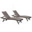 Chaise longue d'extérieur en osier 2 pièces