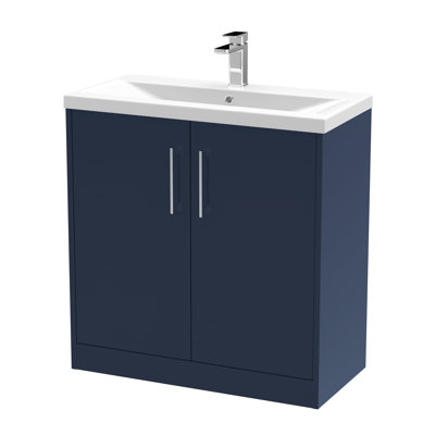 Juno 810 mm Freestanding Single Vanity with Drop In Basin