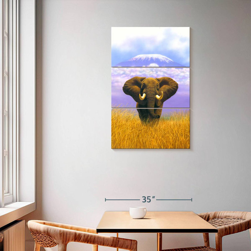 Brampt Elephant At Table Mountain, 57" H x 36" W