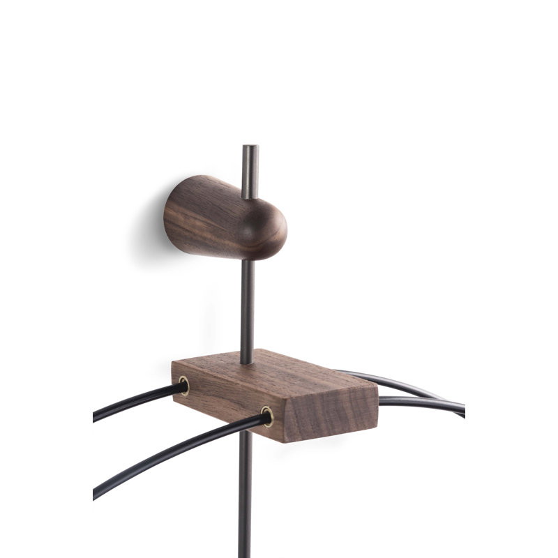 Barcelona Wall Clock, Black/Graphite/Walnut