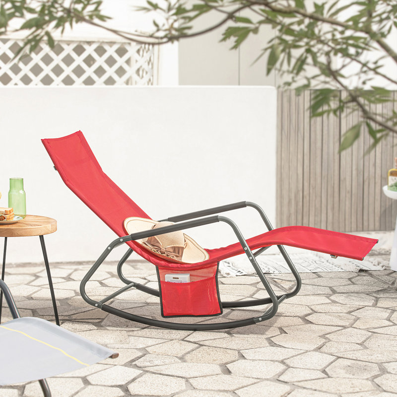 Horance Single Chaise, Red