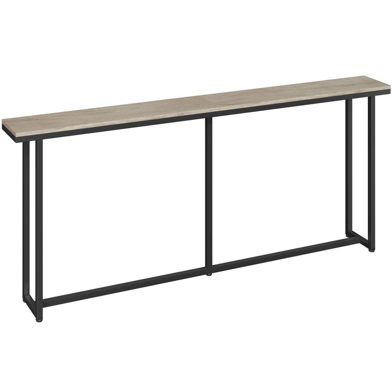 Modern Extended Console Table Entryway Table for Hallway Living Room, Gray, 32" H x 71" W x 8" D