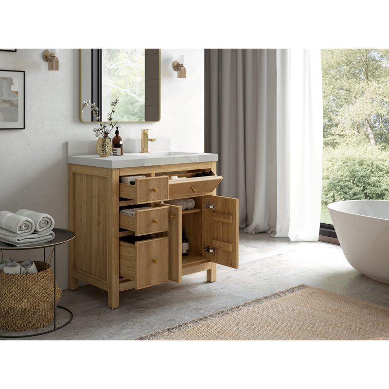 Ensemble de meuble-lavabo simple 36 po Stines, Empira blanc