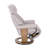 Upholstered Swivel Recliner – 360° Swivel, Adjustable Headrest and Flip-Up Footrest