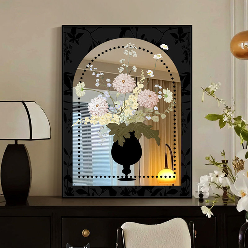 Miroir mural rectangulaire en aluminium