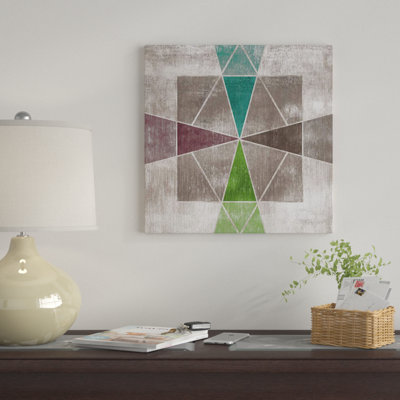 « grey geo i », impression sur toile