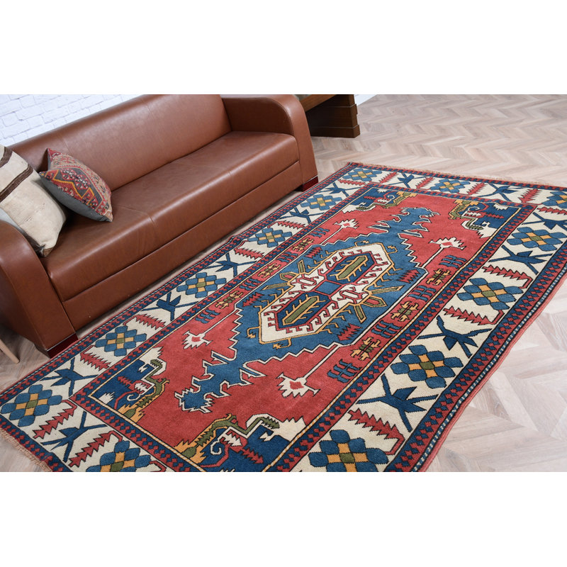 Tapis turc fabriqué à la main avec un design anatolien idéal pour la décoration de salon en laine authentique Kilim offrant un style bohème