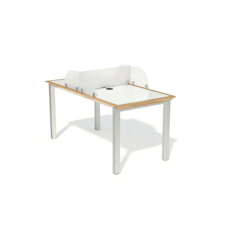 Étude de bois flottant 29 po, Chêne naturel, Argent étincelant, Blanc givré