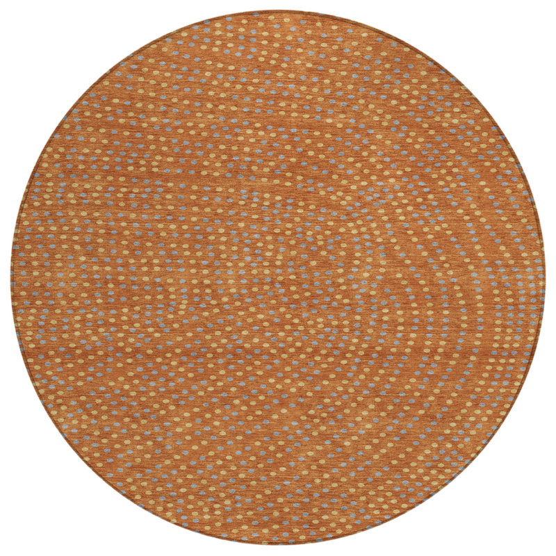 Tapis intérieur lavable à pois 8 po