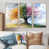 Toile naturelle avec cadre flottant