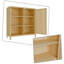 Armoire de rangement moderne moderne écologique en bambou naturel avec range-chaussures et buffets avec tablettes réglables et porte à lattes