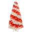 Arbre de Noël illuminé 6 pi avec canne de bonbon avec 300 lumières DEL et 900 branches flexibles, arbre de Noël artificiel des Fêtes, rouge et blanc