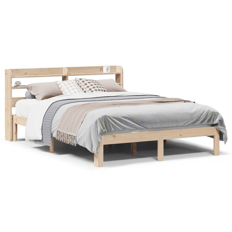 Storage Bed, Brown, European Kingsize (160 x 200 cm)