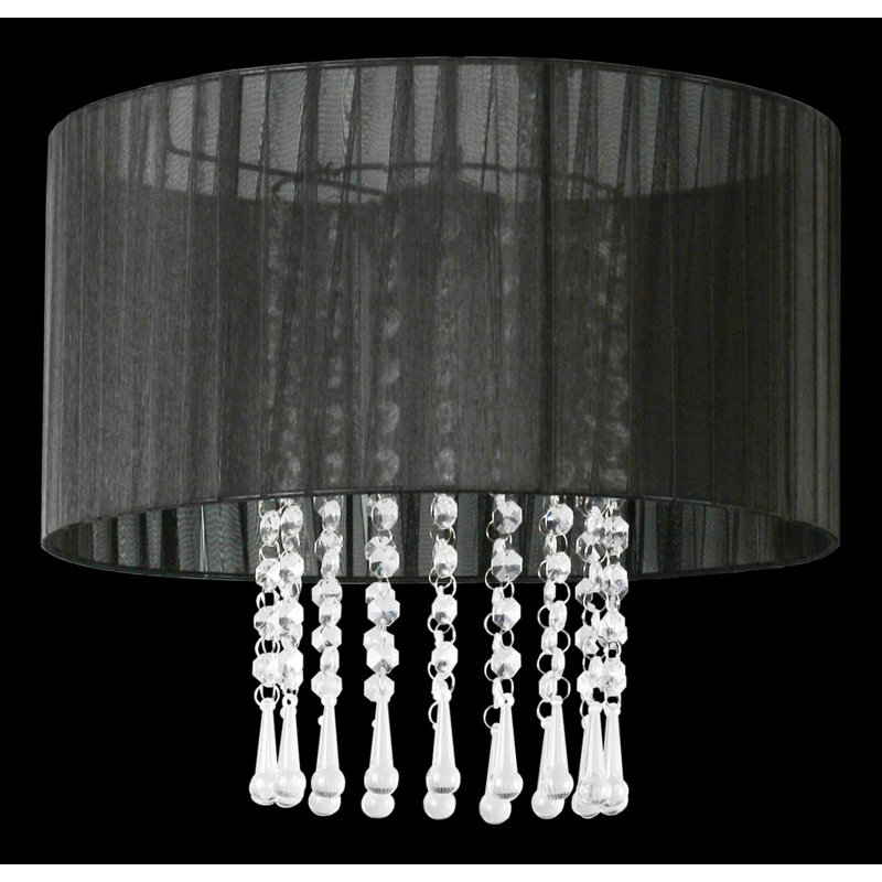 Mila Flush Mount, Black
