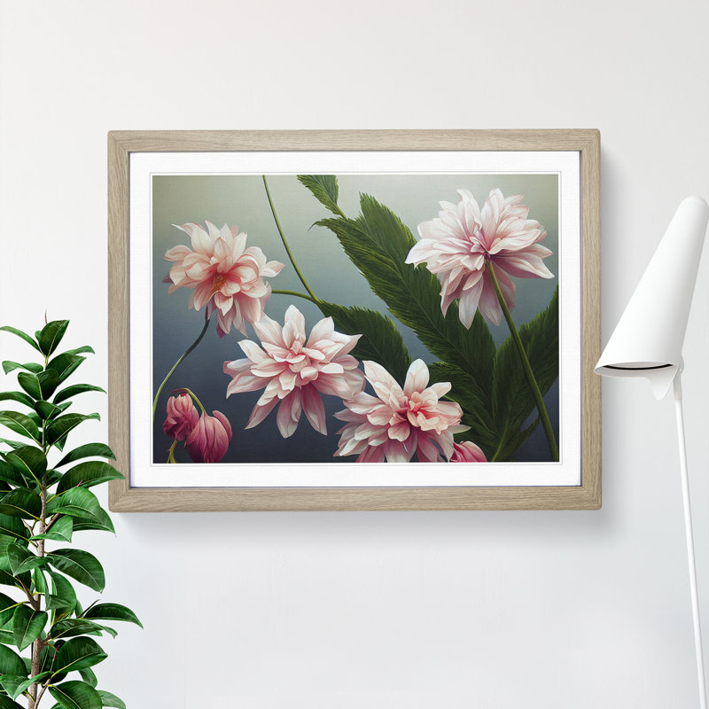 Blooming Flowers - Framed Print, Oak, 34cm H x 46cm W x 2cm D