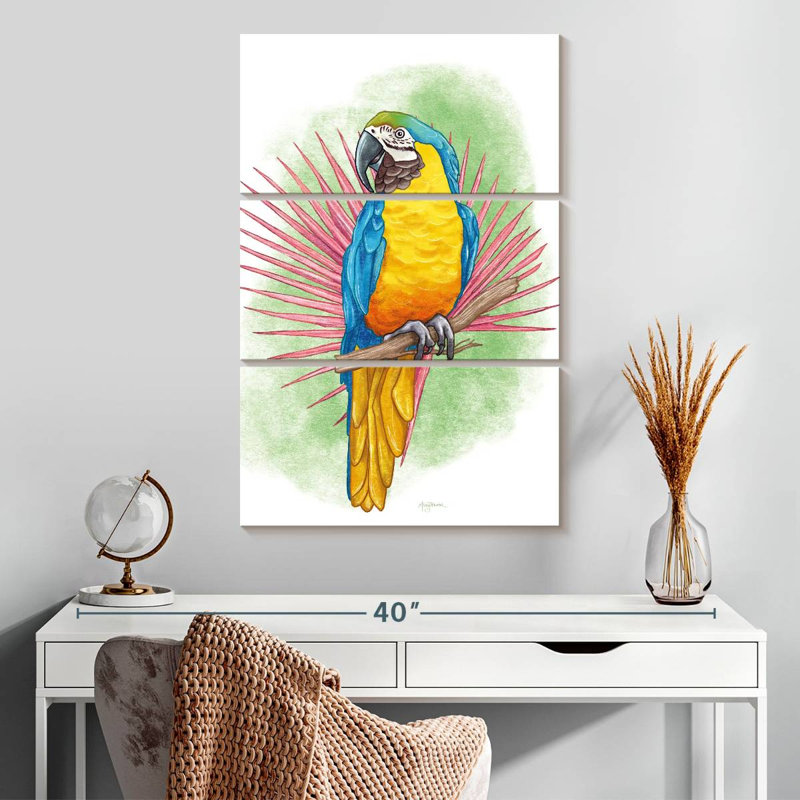 Brampt Tropical Macaw Flair, 32" H x 20" W