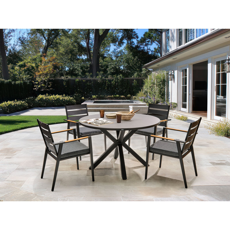 Goulette Round 5 - Piece 4 - Person Outdoor Table Set