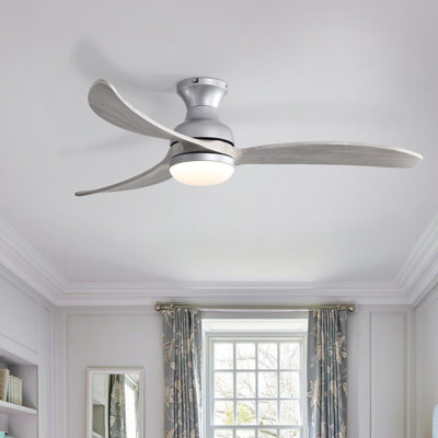 52" Nicola 3 - Blade LED Standard Ceiling Fan with Remote Control and Light Kit Included