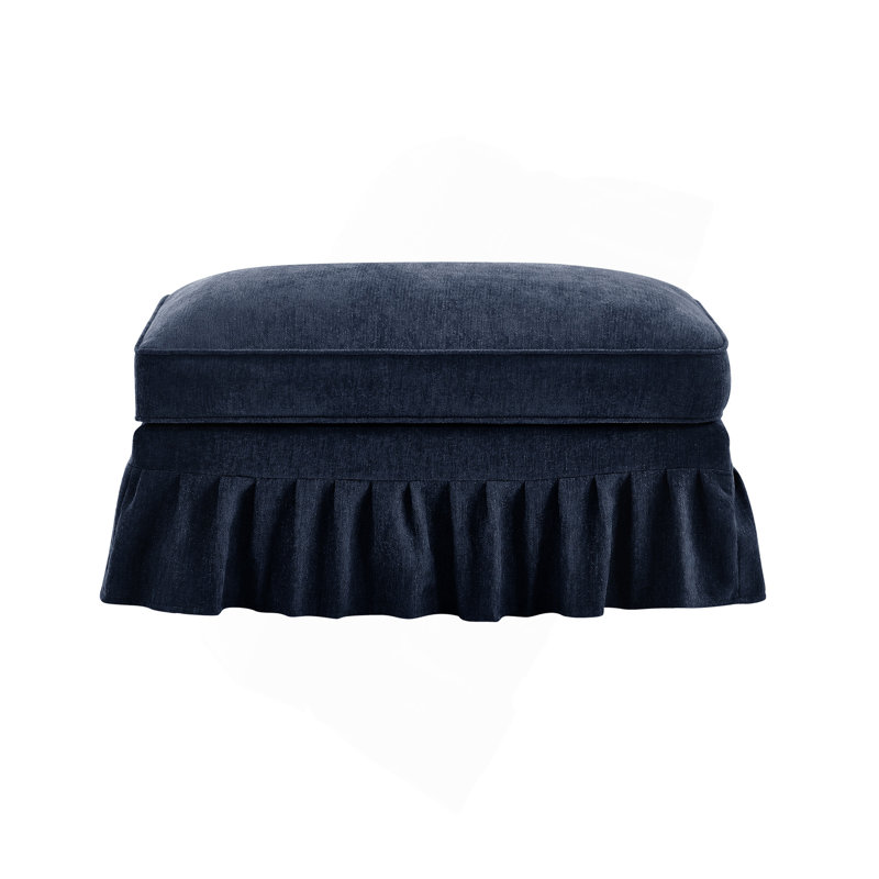 Ottoman Chenille(Only One Ottoman), Blue