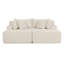 Méridienne à deux places paresseuse, canapé compressé sans assemblage, fabriquée en tissu de velours, méridienne moderne et moelleuse, utilisée pour les salons et les chambres à coucher - beige-860716287