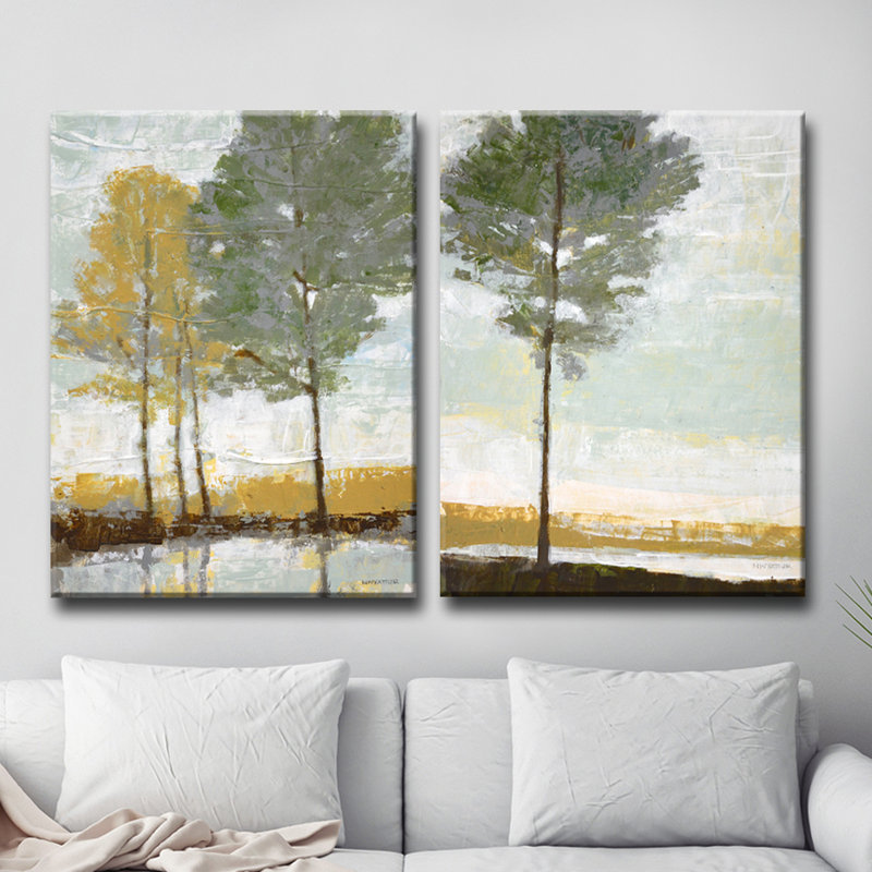 " Lakeside View I/II " by Norman Wyatt Jr. 2 - Pieces, 16" H x 24" W x 1.5" D