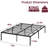 Twin Metal Bed Frame with Mattress Gaskets, Platform Design, Under-Bed Storage, Heavy Duty, Easy Assembly-1126028770-1126028772